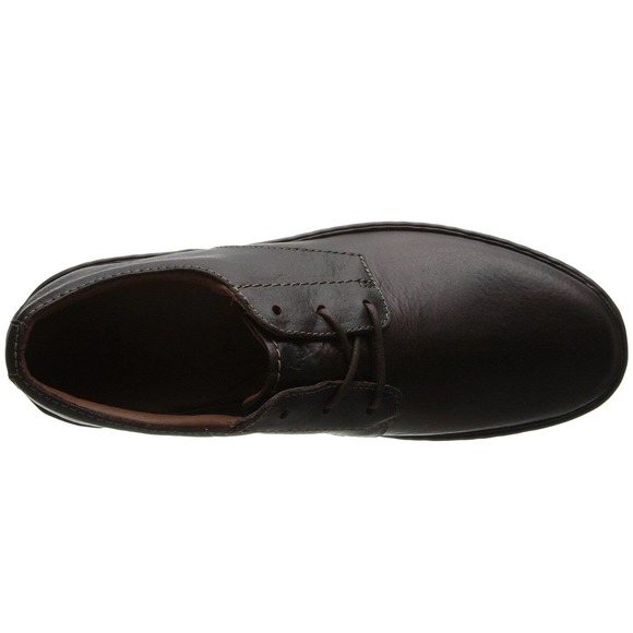 Clarks Stratton Way 1825 Collection Leather Lace Up Oxford Boot Brown 17 M New - Picture 6 of 7